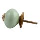 Solid Light Grey Golden Fitting Ceramic Cabinet Knob